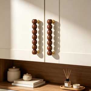 Manijas Rústicas de Madera para Puertas, Tiradores de Madera Maciza para Puertas Interiores, Armarios, Muebles, Tamaño Personalizado de Fábrica - Product Image 2