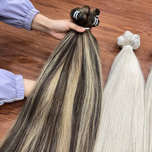 Meilleures ventes 2026 Extensions de cheveux naturels lisses en trame machine, couleur piano, 100% cheveux humains vietnamiens - Product Image 2