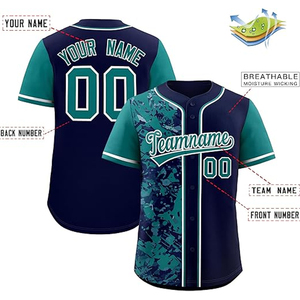 Maillot de baseball en polyester respirant à séchage rapide pour hommes, personnalisable en gros, avec impression par sublimation, fabrication OEM disponible - Product Image 2