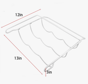 Porte-bouteilles décoratif en métal blanc de style nordique à fixer sous étagère, étagère de rangement en fer pour cuisine et bar modernes, utilisation OEM - Product Image 6
