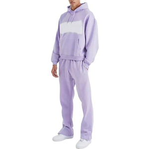 ชุดวอร์มแบบมีฮู้ดสไตล์วินเทจยูนิเซ็กซ์ ล้างสีแบบแอซิดวอช 2 in 1 ผ้าฝ้าย 100% เนื้อหนา ระบายอากาศได้ดี ทรงเรโทร ใส่สบาย - Product Image 3