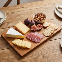Houten snijplank van walnoot, ecologisch, antibacterieel, met ophanggat, duurzaam, dik, slagerblok