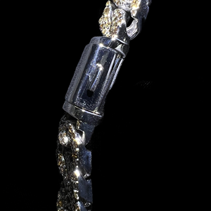 Collar de Cadena Figaro de Plata 925 de Lujo con Baño de Rodio y Cristales de Estrás con Micropavé, Unisex, para Uso Diario - Product Image 3