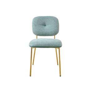 Set di 2 Sedie da Pranzo Moderne Beige e Verdi, Sedie da Cucina Contemporanee con Gambe in Metallo Salvaspazio - Product Image 3