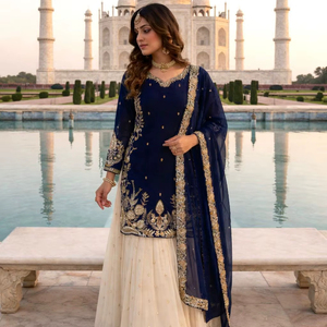 Lehenga Choli Heavy Embroidery Sequence Thread Work Fully Stitched Blouse 3.5 <b>Meter</b> Large Flair Wholesale Wedding Outfit - Product Image 1