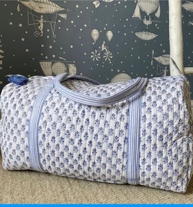 Weekender Bags Handmade Cotton Quilted Duffle Zipper Women Lightweight Eco-Friendly Durable High Quality Large Capacity Travel - Product Image 1