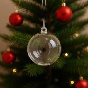 Boule transparente Ilan 8 cm, ornement de Noël, sphère décorative - Product Image 3