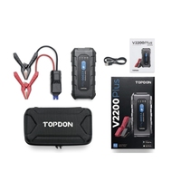 TOPDON V2200Plus 2200A 12V Booster d'urgence Power Bank Auto Truck Car 2-en-1 Battery Tester Jump Starter