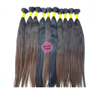 Extensions de cheveux naturels noirs indiens en gros, qualité 12A, styles raides, trame simple de 100g - Product Image 5