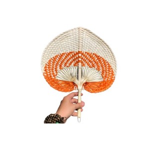 Handwoven Natural Bamboo Decorative Hand <b>Fan</b> with Colorful Woven Pattern, Traditional Boho <b>Wall</b> <b>Decor</b> & Summer from Vietnam - Product Image 5