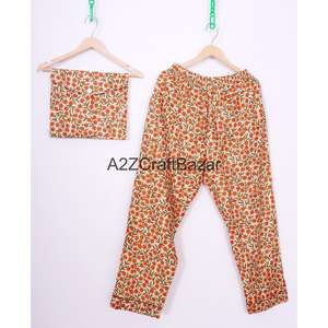 Conjunto de Pijama de Algodón 100% para Mujer, Vestido de Dormir con Estampado Floral Hecho a Mano, Ropa de Dormir para Novia y Damas de Honor, Transpirable, Primavera Verano - Product Image 4