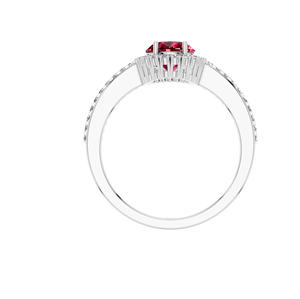 พลอยทับทิมธรรมชาติแบบคลาสสิกรัศมีเม็ดละเอียดสีเงินสเตอร์ลิงสีขาวทองได้รับการรับรองจาก IGI สำหรับงานเลี้ยงหมั้นของขวัญสำหรับเจ้าสาว - Product Image 4