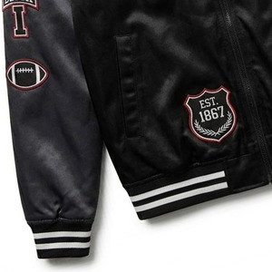 Chaqueta Varsity de Satén con Bordado de Alta Calidad y Estilo Encaje para Hombre, Ropa de Invierno, Chaqueta Bomber de Poliéster Satinado para Hombre - Product Image 5