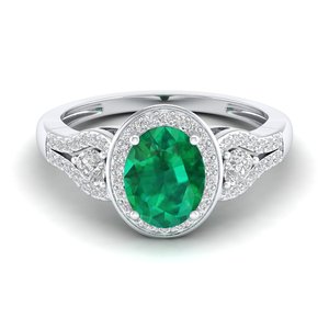 REYES High Quality 925 Sterling <b>Silver</b> Moissanite Halo <b>Rings</b> Women Oval Cut 4.42Ct <b>Emerald</b> Gemstone Customizable Fine Jewelry - Product Image 5
