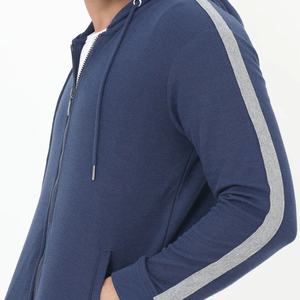 Sudadera con Capucha y Cremallera Personalizada con Logotipo para Hombre, Diseño Desgarrado, Sudadera de Algodón Grueso, Impermeable, Transpirable, Ecológica, 260g, Invierno - Product Image 1