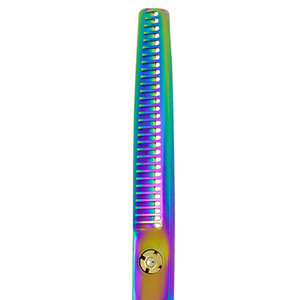 Ciseaux de coiffure Cobalt à dents 32 en acier inoxydable pour effilage des cheveux, usage manuel, pour salons de beauté et usage domestique, finition plasma - Product Image 6
