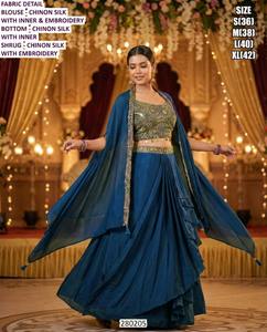 Robe traditionnelle longue pour femme Sitara Mustard Bloom, séchage rapide, protection solaire, pour les occasions de mariage et de fête, toutes saisons - Product Image 3