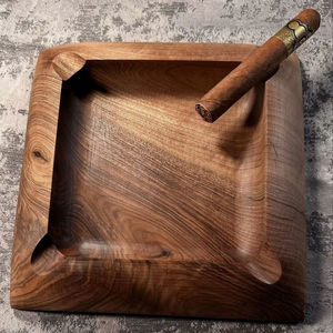 Handmade Eco-Friendly American Style Classic Wood Cigar <b>Ashtray</b> Tabletop Smoking Ash Holder Customized Shape New Design Home - Product Image 6