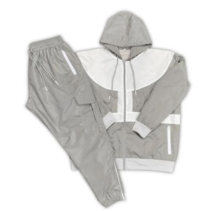 Men's Custom Embroidered Nylon paneled Lightweight Spring Windbreaker <b>Ski</b> Jacket Waterproof polyester Tracksuit Pant Set - Product Image 5