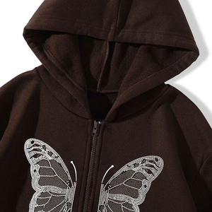 Latest High Quality Oversized Embroidered logo Hoodies Unisex Blank 100% Plain Cotton Fleece Winter Hoodie - Product Image 3