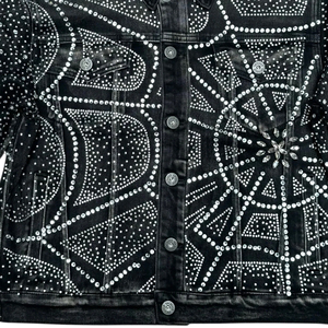 <b>Mens</b> Rhinestone Jean <b>Jacket</b> Custom <b>Denim</b> <b>Jacket</b> <b>for</b> Party and Streetwear - Product Image 4