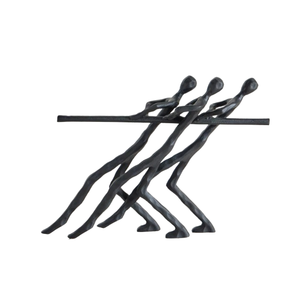 Escultura Metálica Abstracta Decorativa de Estilo Vintage, Figura de Hombre de Aleación Negra, para Decoración del Hogar, Sala de Estar o Escritorio - Product Image 1