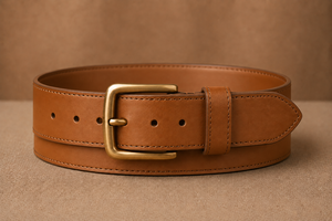 Genuine Leather Alloy Solid Mens <b>Belts</b> <b>Tan</b> Brown Pin Buckle Formal Casual <b>Waist</b> Strap - Product Image 3