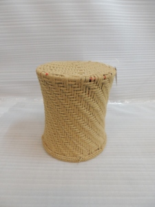 Tabouret en rotin fait main, design rustique moderne, meubles de salon, pouf pour la maison, utilisation en intérieur - Product Image 5