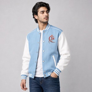 Veste universitaire de haute qualité avec manches en coton - Design élégant sur le devant, style décontracté, style classique, vêtements d'hiver pour hommes avec service OEM - Product Image 1