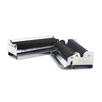 Machine à rouler les cigarettes manuelle portable en métal argenté de 78 mm, taille de poche, réutilisable, vente en gros d'usine