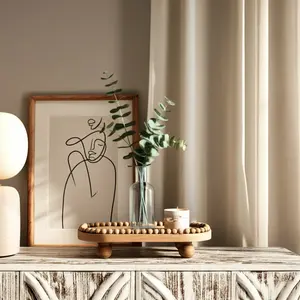 Plateau en bois haut de gamme pour cadeaux d'entreprise, fait main, style ferme, plateau de service en bois moderne, plateau organisateur de coiffeuse en bois, sûr - Product Image 4