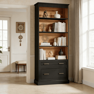 Tall Bookshelf Elegant <b>Bookcase</b> Design for Home or Office - Product Image 2