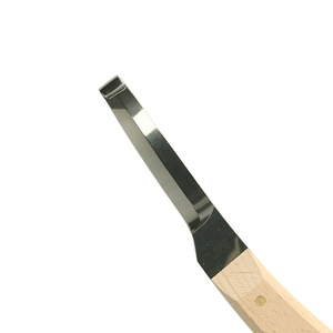 Couteau à sabots vétérinaire réutilisable en acier inoxydable pour le soin des chevaux et du bétail, manche en bois, couteaux à sabots pour l'élevage - Product Image 3