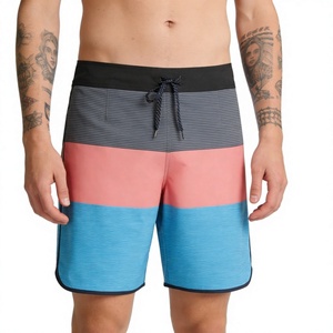 Shorts de playa de primera clase para hombre, elásticos, de gimnasio, de spandex y poliéster, con bolsillo, de secado rápido y transpirables. - Product Image 1