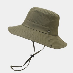 Sombrero de Pescador Negro Unisex, Ajustable, Transpirable, Impermeable, de Lona de Poliéster, para Exteriores, Primavera, Verano, Casual - Product Image 6