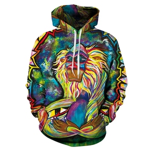 Sudadera con Capucha Holgada de Moda, con Estampado Digital 3D Africano, 100% Poliéster, de Secado Rápido, para Otoño, Venta al Por Mayor - Product Image 3