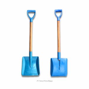 High Quality Blue HDPE Plastic Square <b>Spade</b> with Hardwood <b>Handle</b> Heavy Duty Material Handling Garden Farming OEM Tool - Product Image 1