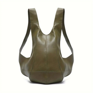 <b>Leather</b> Drawstring <b>Backpack</b> <b>Men</b> Casual Daypack Genuine <b>Leather</b> Shoulder Bag Lightweight Storage Pack Travel School Bag Custom - Product Image 4