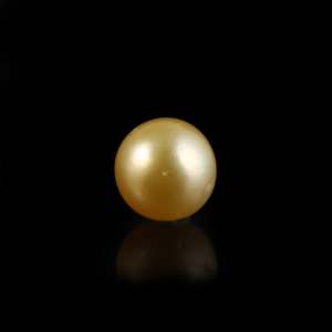 Exquisite Natural 2.9 Carat AA Grade Golden Round Freshwater Loose Pearl for Fine Jewelry - Product Image 1