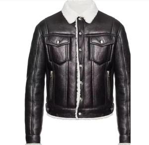 <b>Men</b> Rugged Leather <b>Jacket</b> Genuine Leather Casual Zip Front Durable Comfortable Breathable Quick-Dry Winter Regular Fit Outerwear - Product Image 3