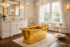 Bañera de cobre, bañera de cobre hecha a mano, bañera de cobre de lujo, bañera de inmersión de cobre, bañera de cobre puro - Product Image 4