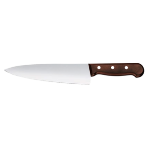 Couteau de chef en bois de 20 cm, lame de coupe tranchante en acier inoxydable, manche en bois brun, outil de découpe et de hachage pour la viande et les légumes - Product Image 2