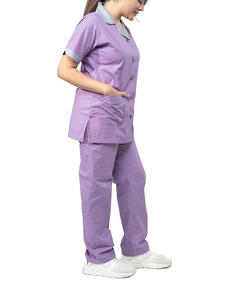 Wholesale Hospital Uniforms Medical Scrubs <b>Nurse</b> Short Sleeve New Color Scrub Suit Unisex Polyester Spandex Summer 100% QC - Product Image 2