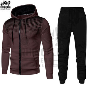 Conjunto Deportivo Personalizado para Hombre, 100% Poliéster, Logotipo Sólido, Talla Grande, 2 Piezas, Informal, Primavera, Transpirable, Sudadera de Manga Larga, Pantalones Deportivos - Product Image 2