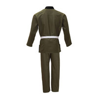 Tenue de Jiu-Jitsu Verte 100% Coton Extensible Coupe Classique Durable Respirante Kit de Vêtements d'Arts Martiaux pour Adulte Option Frontale En Stock