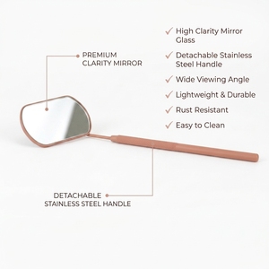 Professional Square Eyelash Extension <b>Mirror</b> Wide Angle Lash Inspection <b>Mirror</b> Stainless Steel Beauty Salon <b>Makeup</b> <b>Mirror</b> Tool - Product Image 3