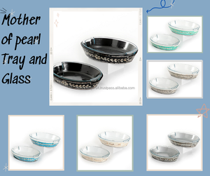 Plateau de service fait à la main de meilleure conception nacre naturelle verre coloré matériau MDF taille personnalisée artisanat de haute qualité - Product Image 5