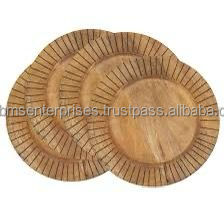 Wholesale Customized Modern Round Acacia Wood Dinner <b>Plate</b> Handmade Eco-Friendly Indian Dishes <b>Plates</b> Smooth <b>Surface</b> Food Usage - Product Image 5