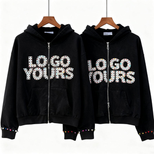 Sudaderas con capucha y cordón para hombre al por mayor, de primera calidad, transpirables, con bajo MOQ, sudaderas con cremallera para adultos - Product Image 3