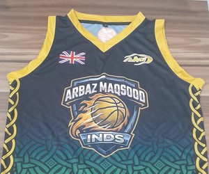 เสื้อบาสเก็ตบอล Arbaz Maqsood INDS คอวี แขนกุด ระบายเหงื่อได้ดี แบบสวมใส่ได้ทั้งชายและหญิง ทรงแอธเลติก ผลิตจากโพลีเอสเตอร์ 100% - Product Image 4
